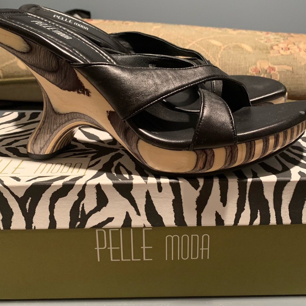 Zebra wild heel sandal